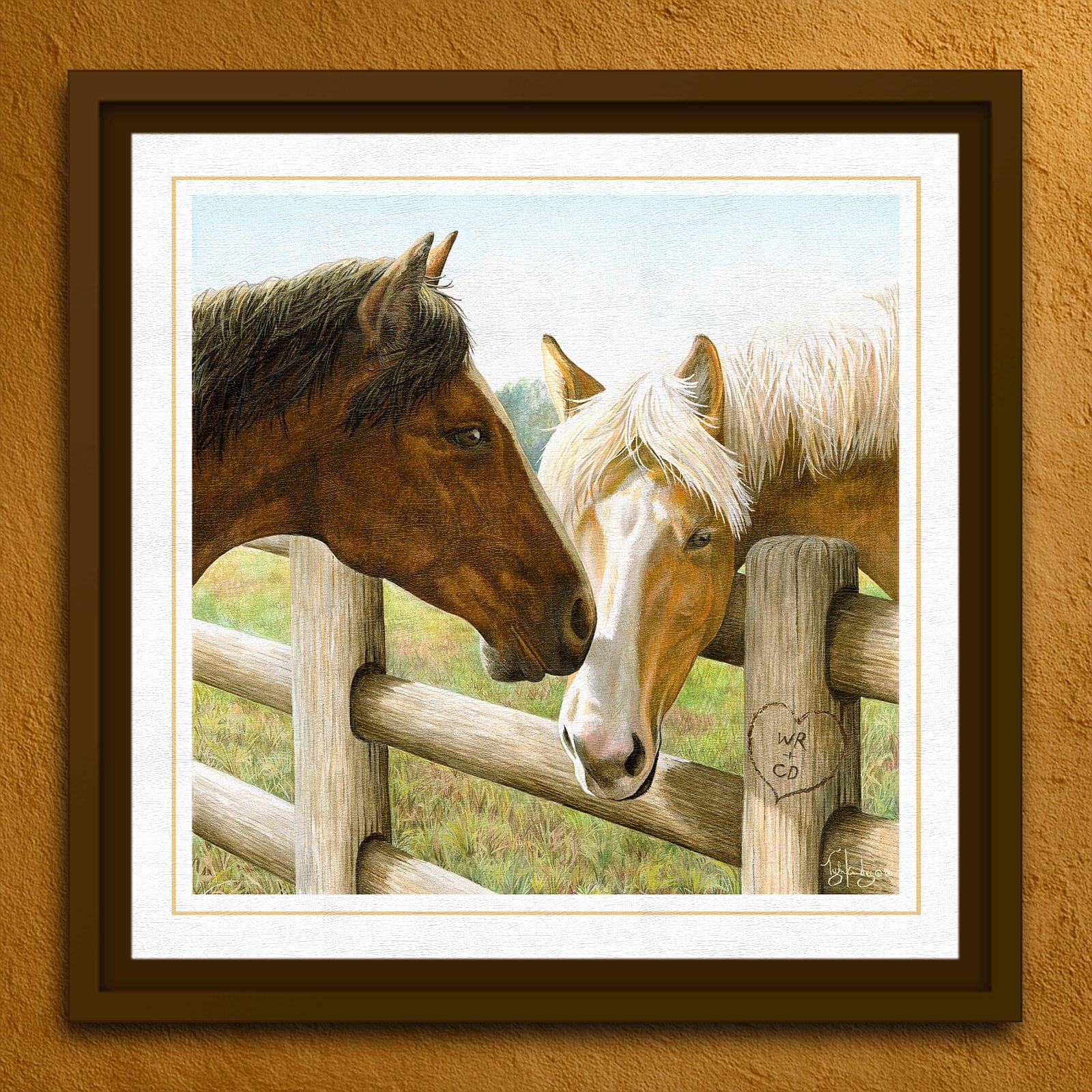 Personal-Prints art 24"x24" Float Framed Canvas Hitched Personalized Art