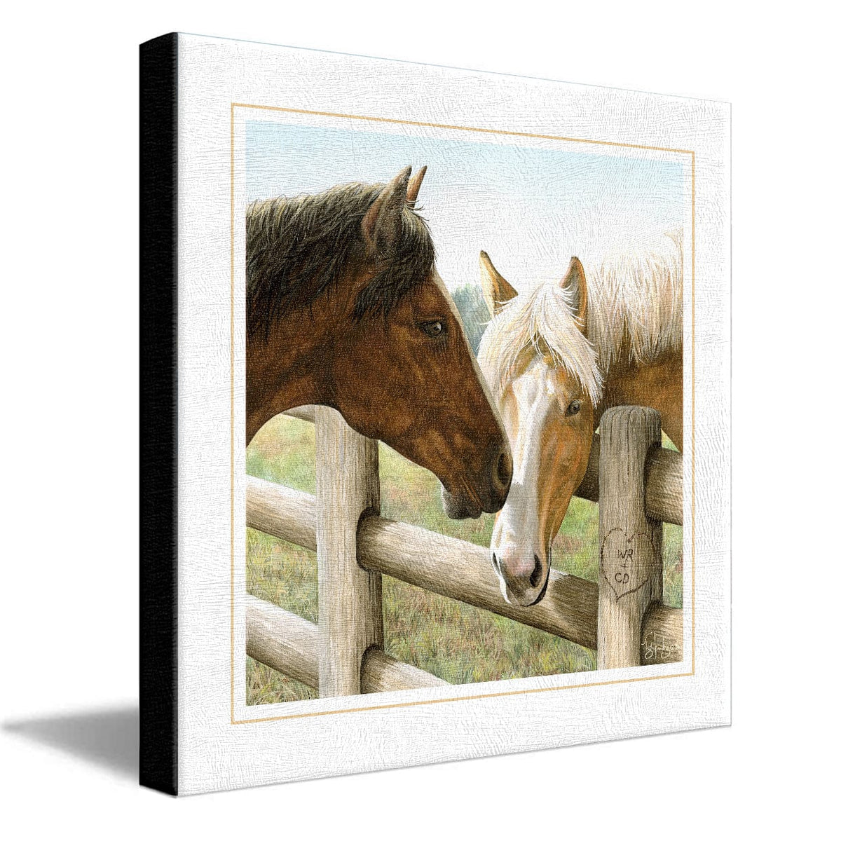Personal-Prints art 16&quot;x16&quot; Stretched Canvas Hitched Personalized Art