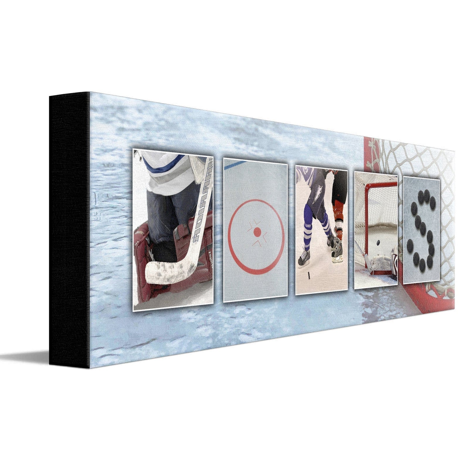 Personal-Prints art 6"x18" Stretched Canvas Hockey Name Art Print