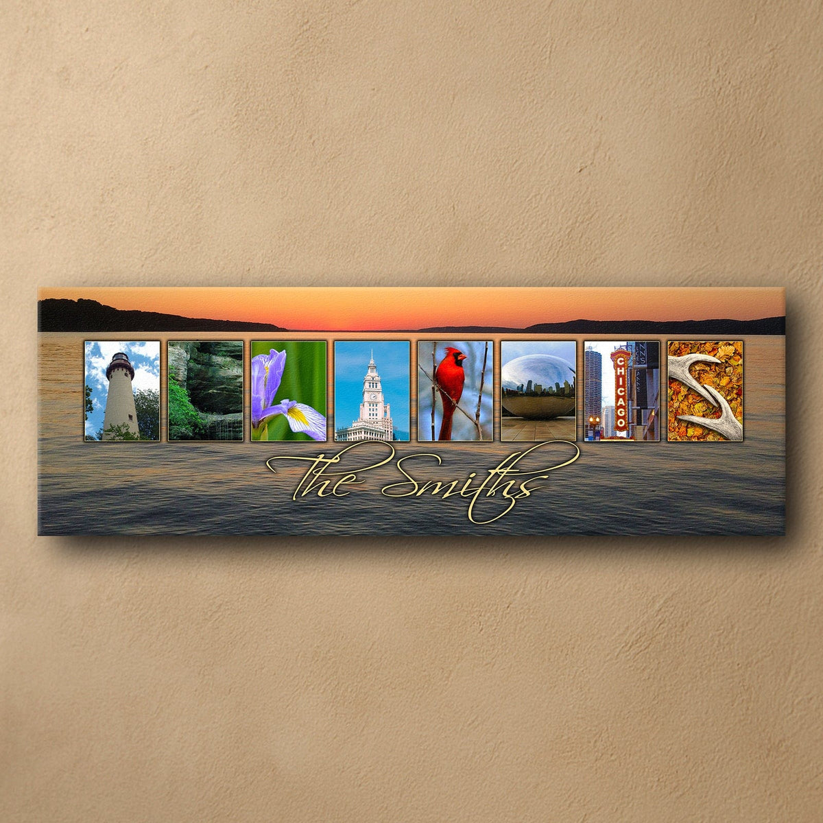 Personal-Prints art ILLINOIS - State Name Art