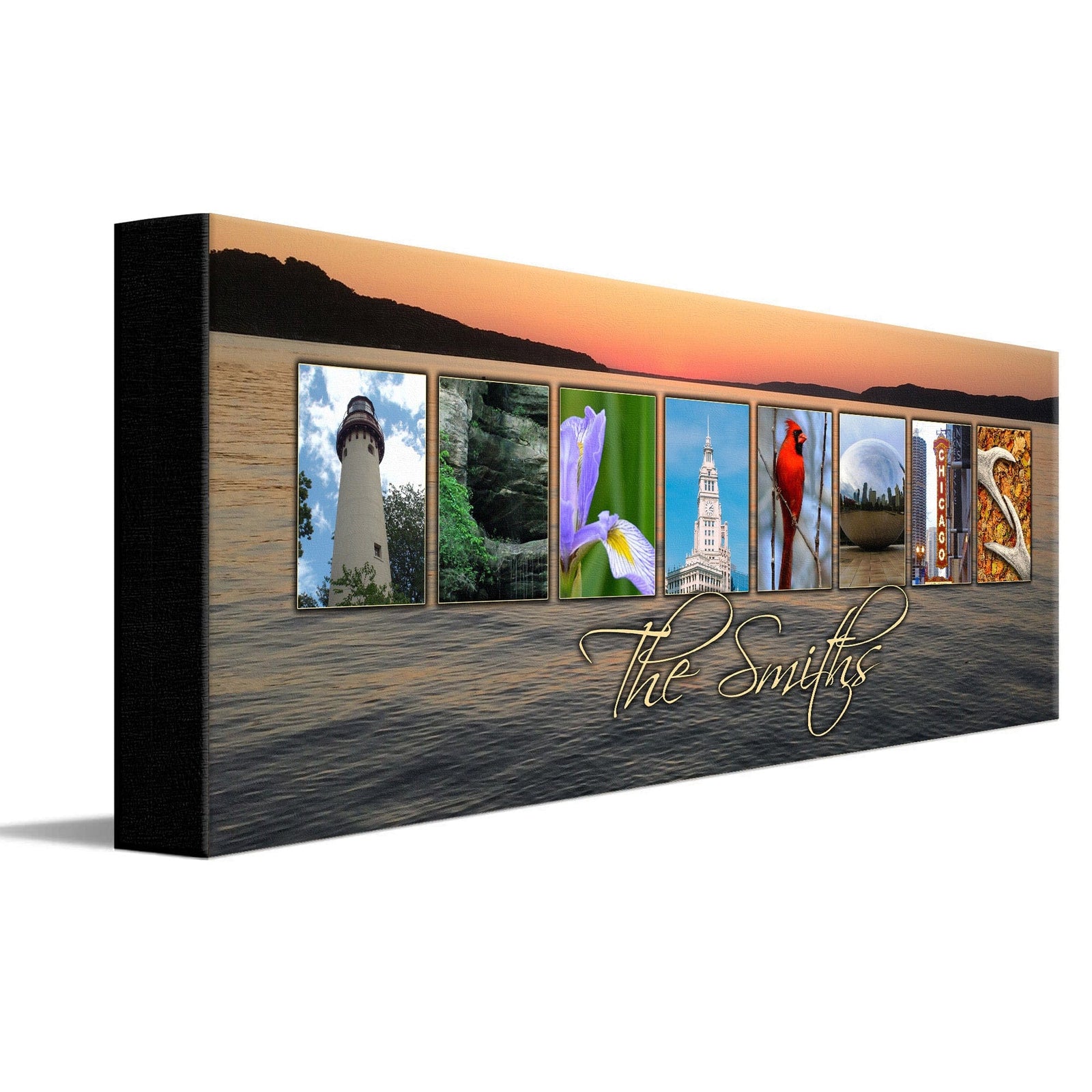 Personal-Prints art ILLINOIS - State Name Art