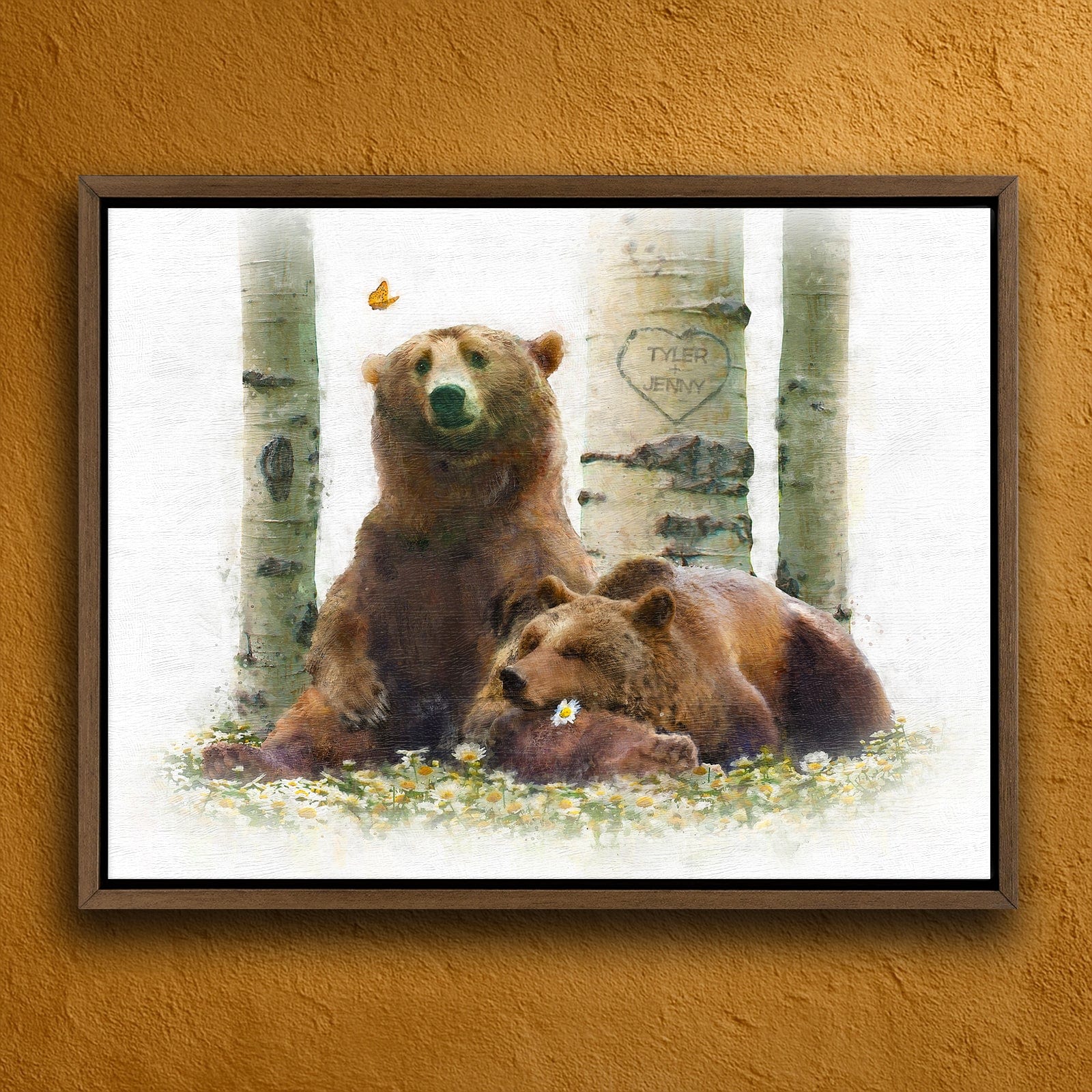 Personal-Prints art 20"x24" Float Framed Canvas Kodiak Moment