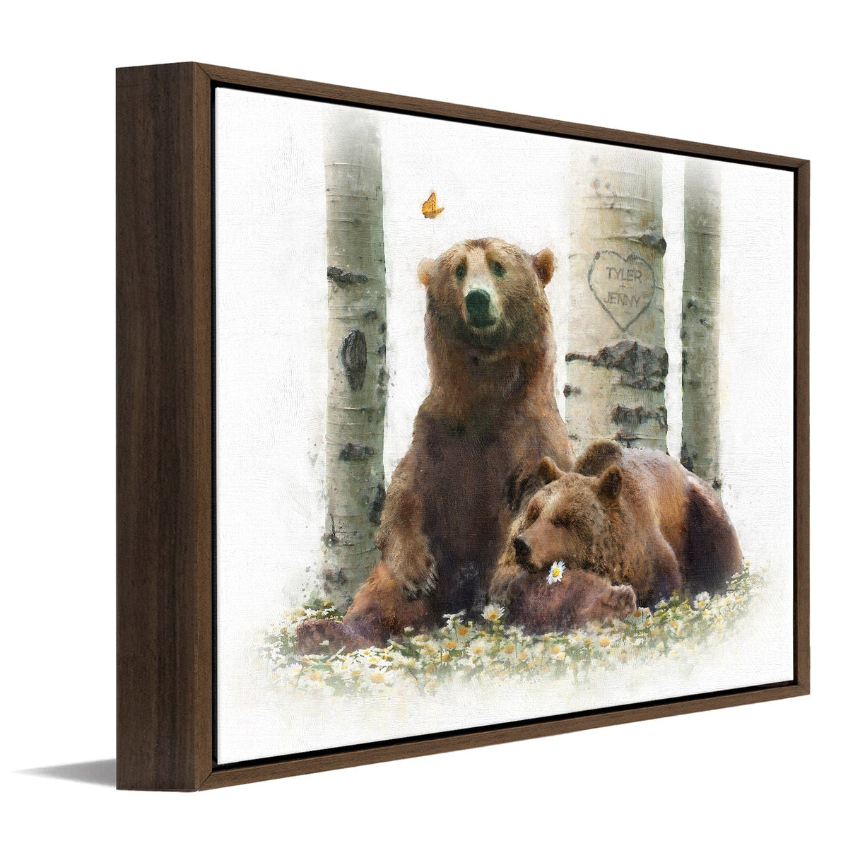 Personal-Prints art 12&quot;x16&quot; Float Framed Canvas Kodiak Moment