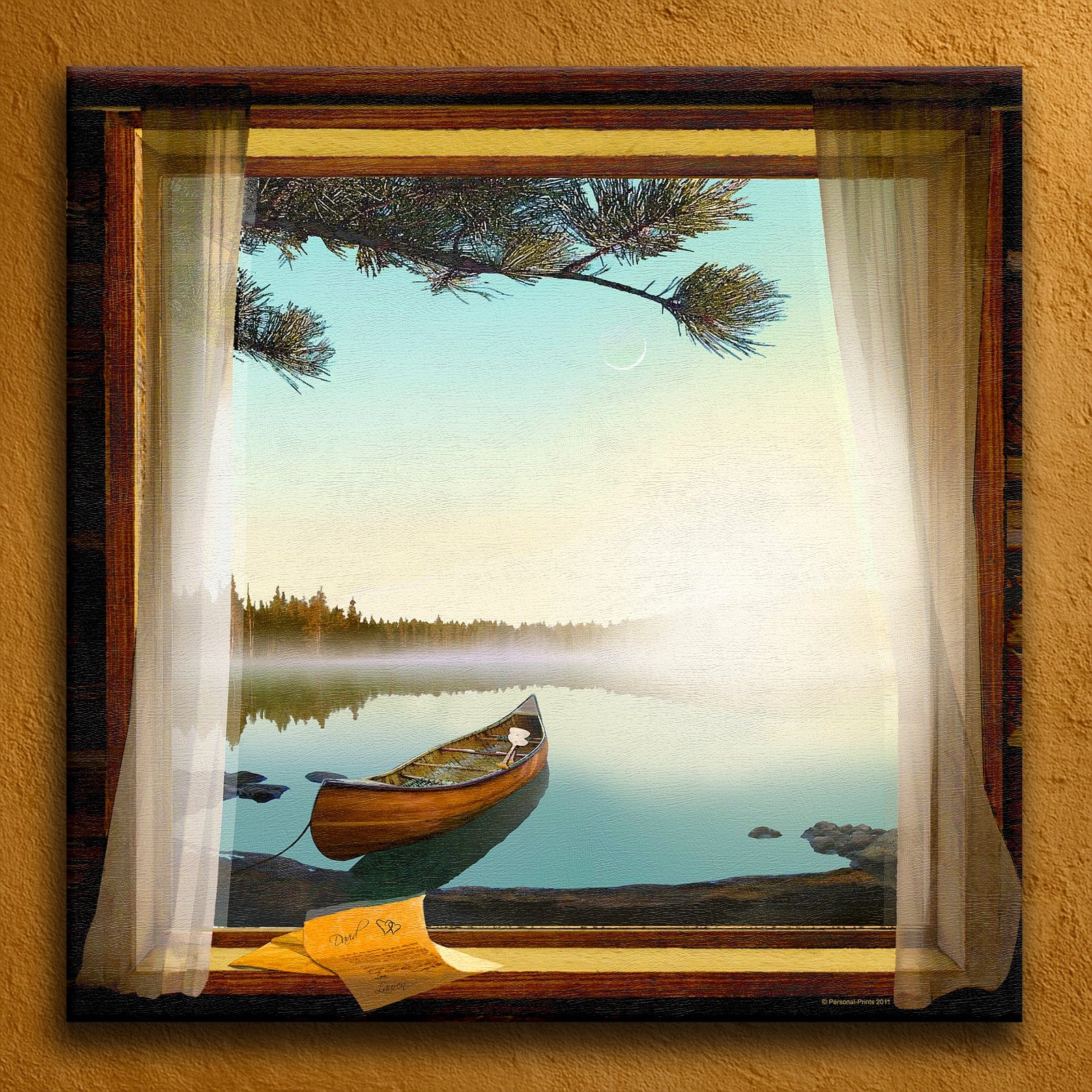 Personal-Prints art 32"x32" Stretched Canvas Lake Retreat