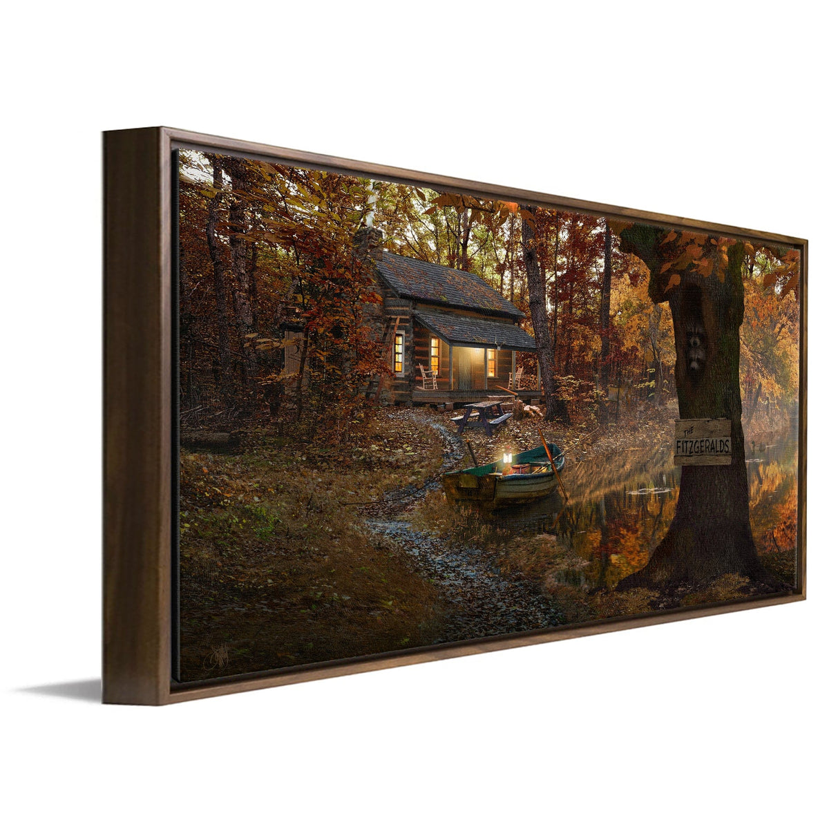 Personal-Prints art Lakehouse - Personalized Autumn Print