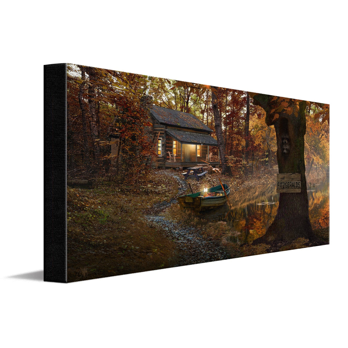Personal-Prints art Lakehouse - Personalized Autumn Print