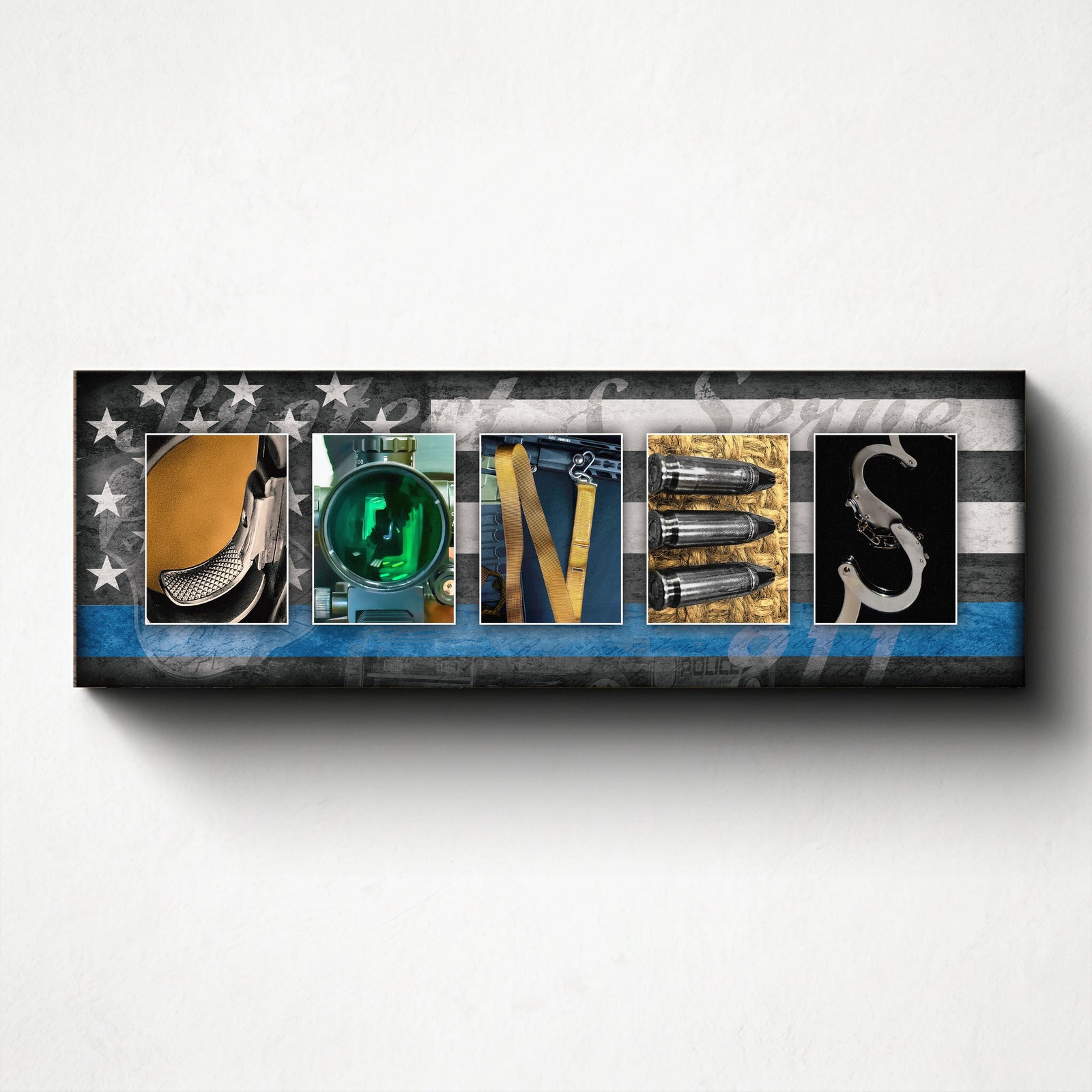 Personal-Prints art Law Enforcement Officer Letter Name Print