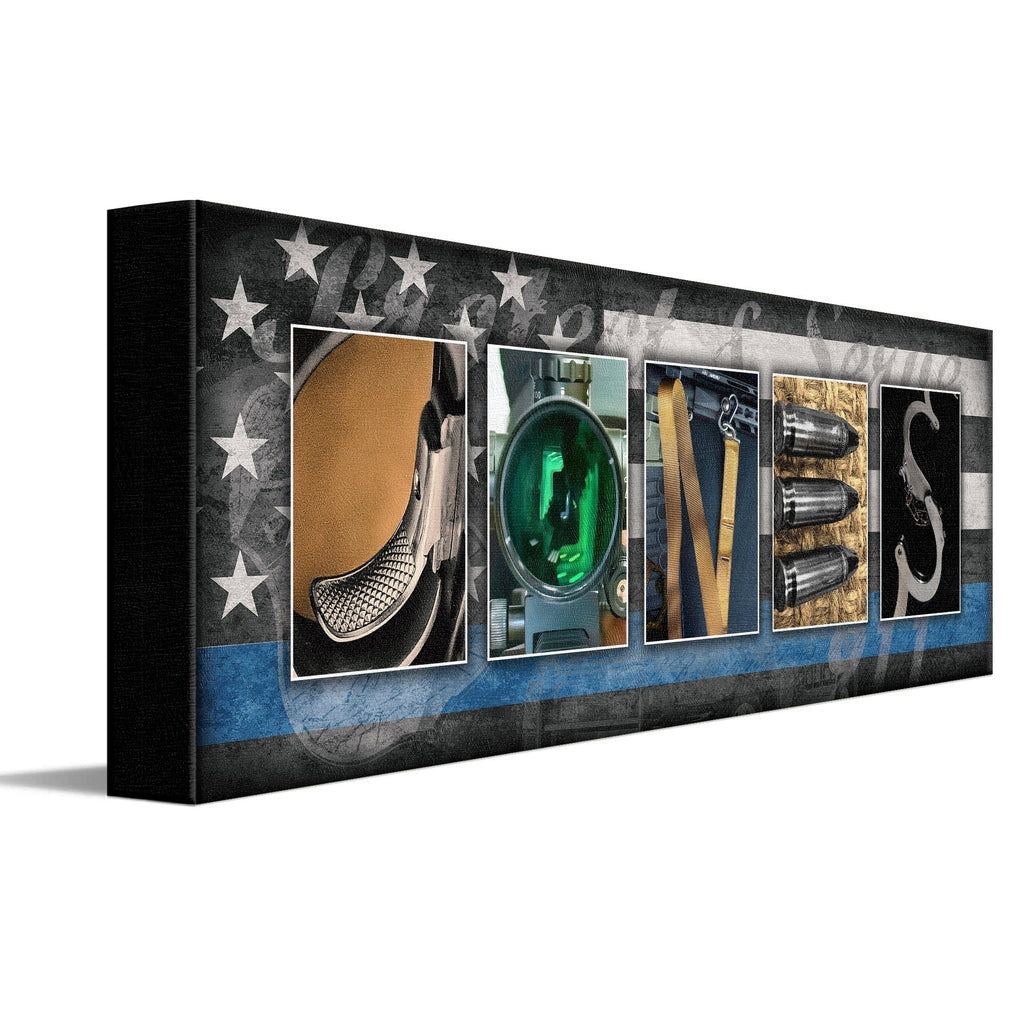 Personalized Law Enforcement Officer Name Art — Customized Name