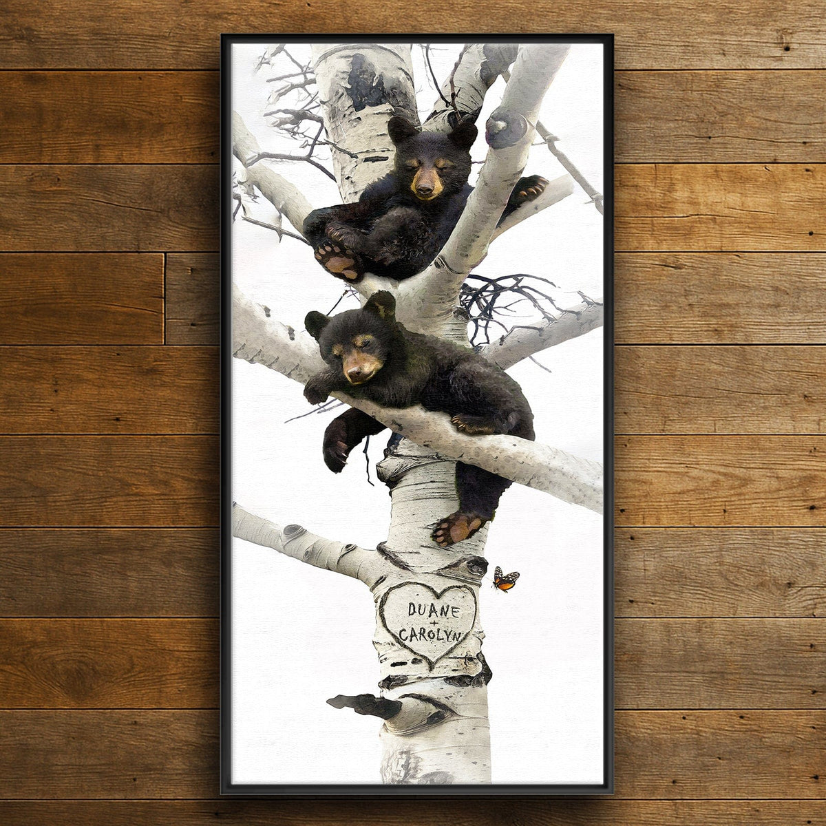 Personal-Prints art 16&quot;x32&quot; Float Framed Canvas Lazy Days - Black Bears