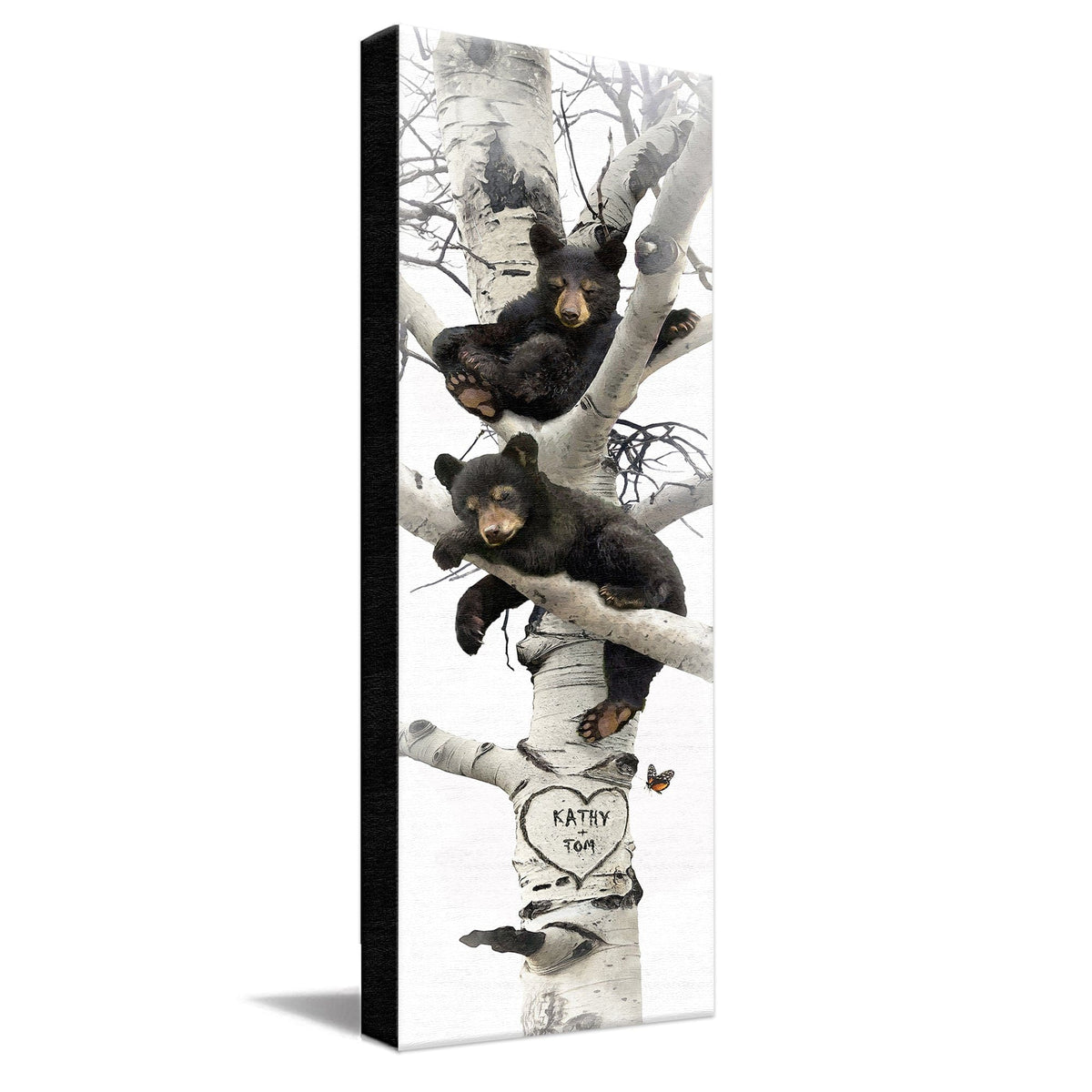 Personal-Prints art 6&quot;x18&quot; Stretched Canvas Lazy Days - Black Bears