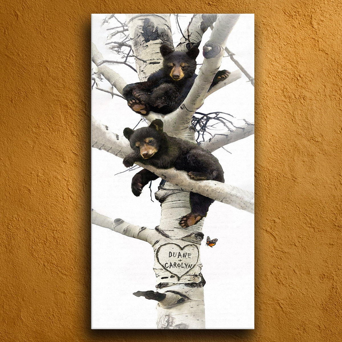 Personal-Prints art 16&quot;x32&quot; Stretched Canvas Lazy Days - Black Bears