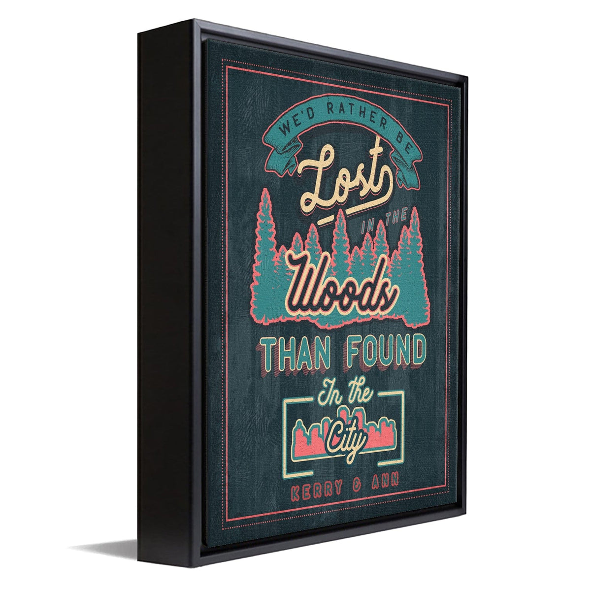 Personal-Prints art 12&quot;x16&quot; Float Framed Canvas Lost In The Woods