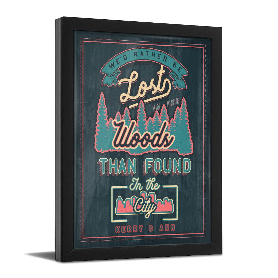Personal-Prints art 11&quot;x14&quot; Framed Behind Glass Lost In The Woods