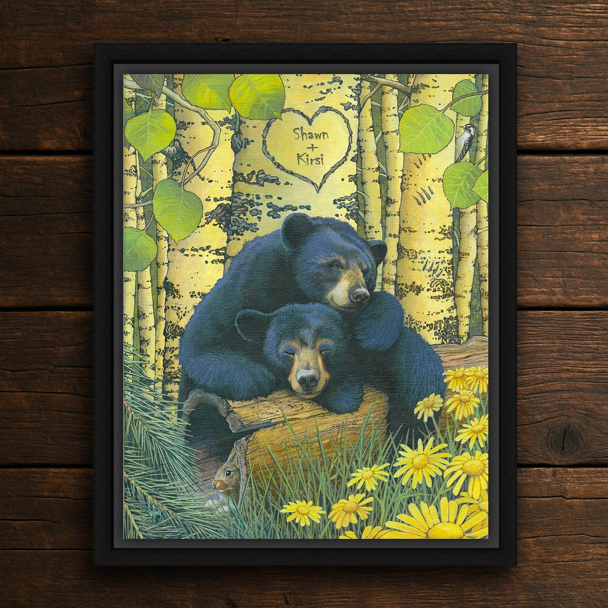 Personal-Prints art 20&quot;x24&quot; Float Framed Canvas Love Bears