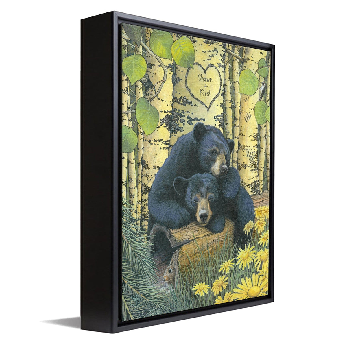 Personal-Prints art 12&quot;x16&quot; Float Framed Canvas Love Bears