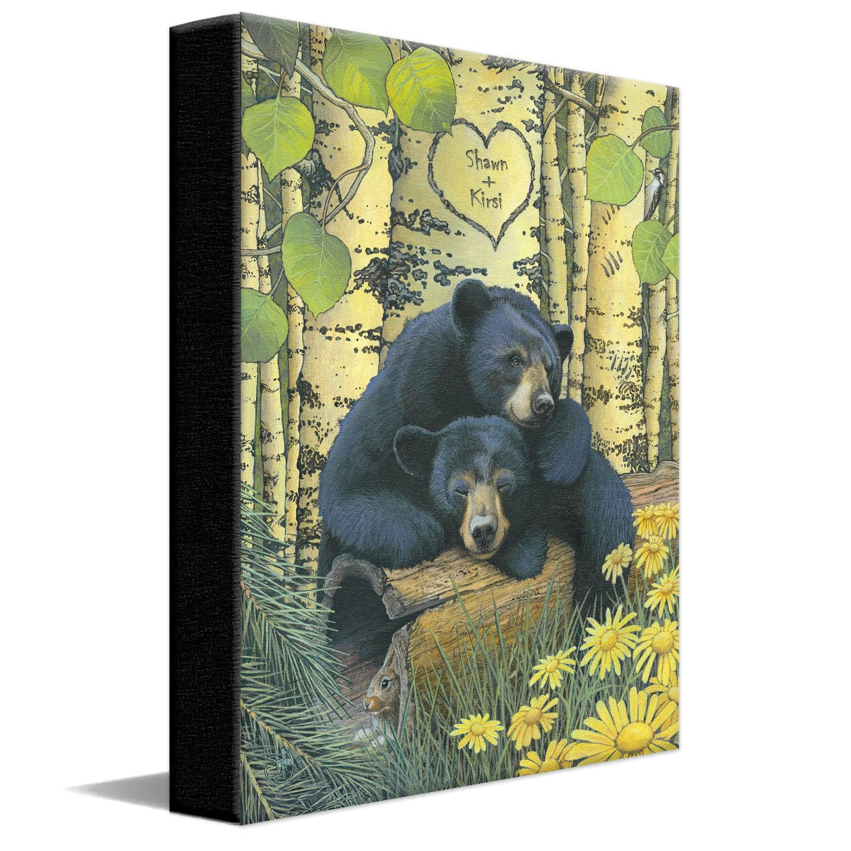 Personal-Prints art 11&quot;x14&quot; Stretched Canvas Love Bears