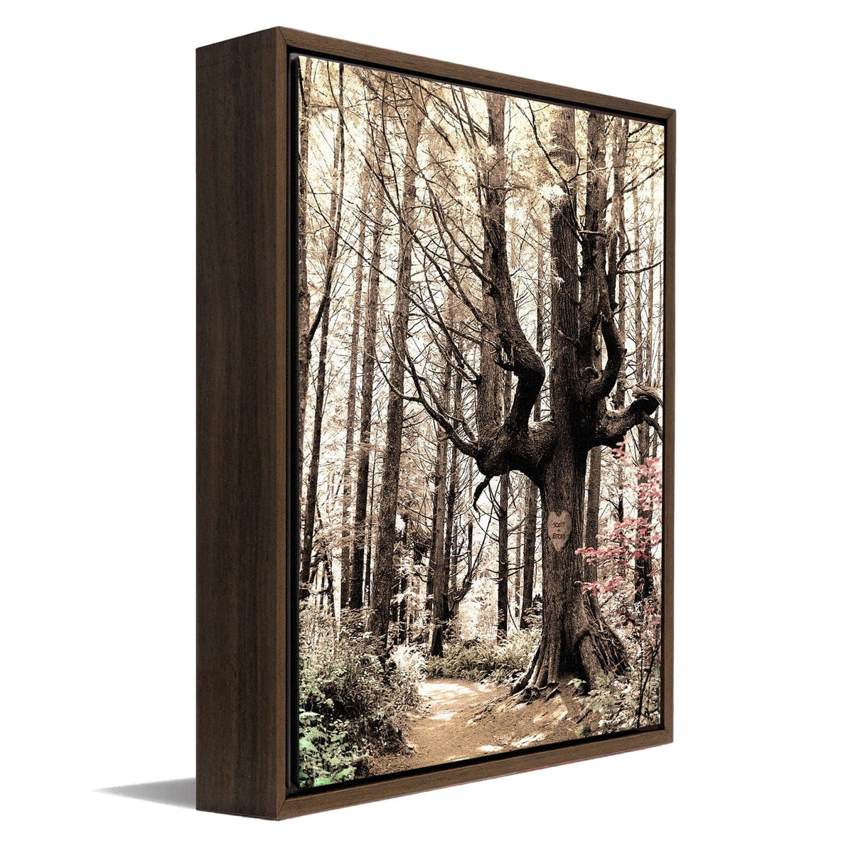Personal-Prints art 12&quot;x16&quot; Float Framed Canvas Love Is a Path to the Heart