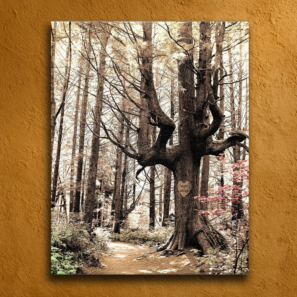 Personal-Prints art 16&quot;x20&quot; Stretched Canvas Love Is a Path to the Heart