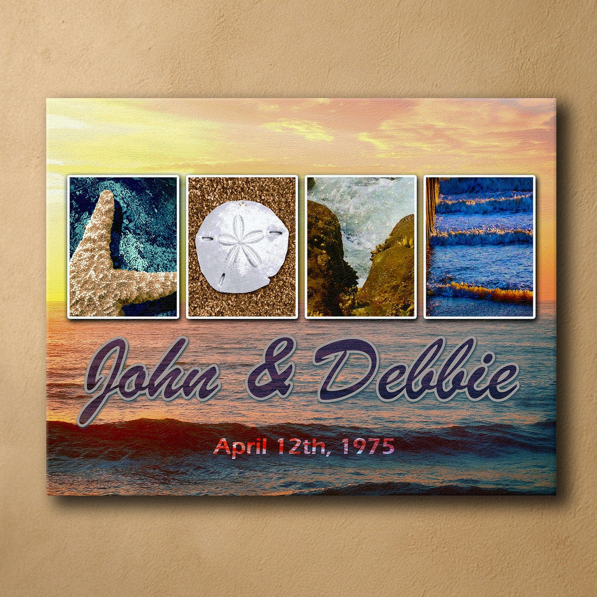 Personal-Prints art 16&quot;x20&quot; Stretched Canvas LOVE Letters Coastal
