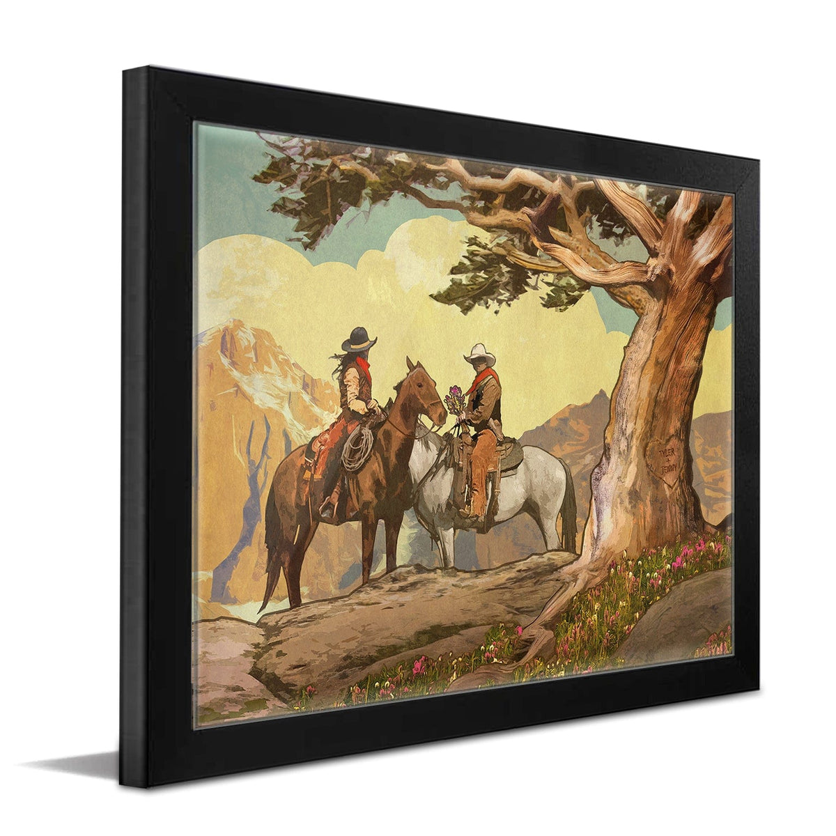Personal-Prints art 11&quot;x14&quot; Framed Paper Print Love of the West