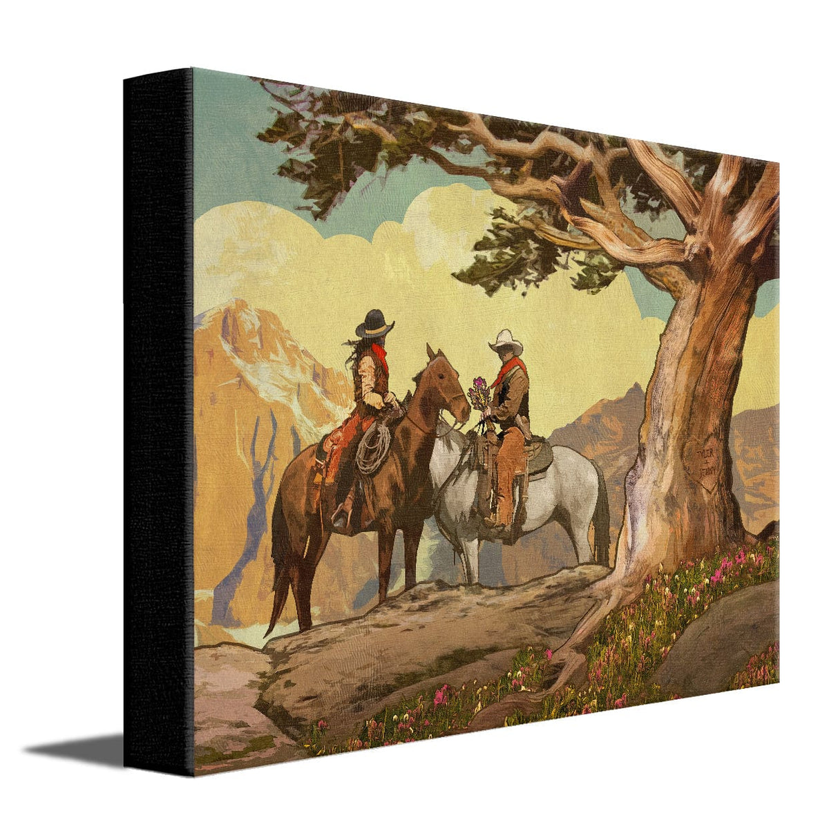 Personal-Prints art 11&quot;x14&quot; Stretched Canvas Love of the West