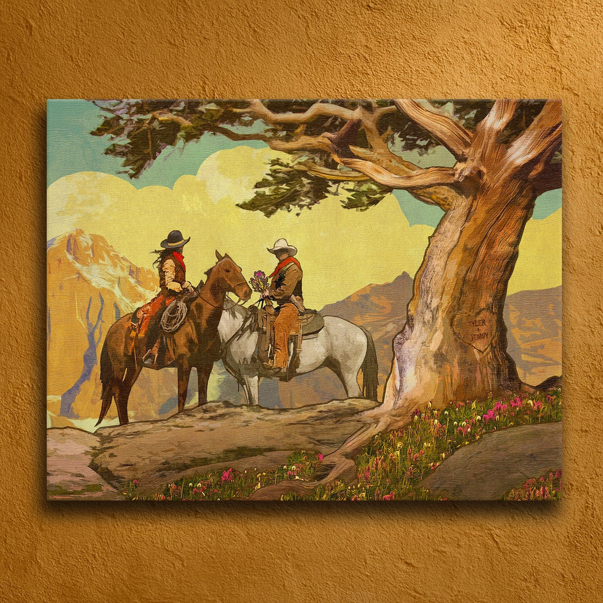 Personal-Prints art 16&quot;x20&quot; Stretched Canvas Love of the West