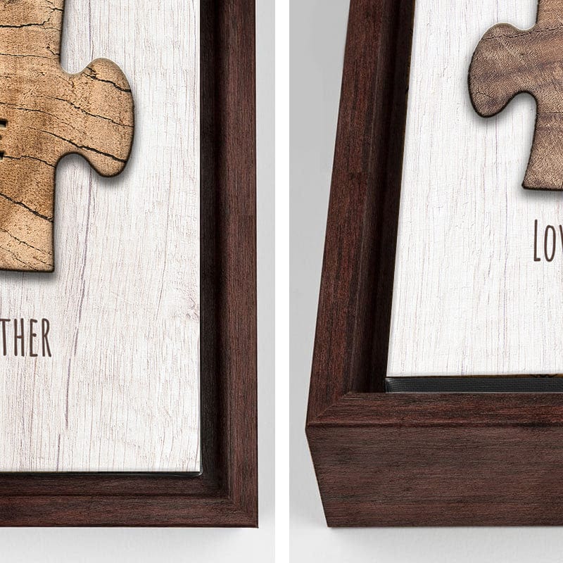 Personal-Prints art Love Puzzle Pieces (Woodgrain)