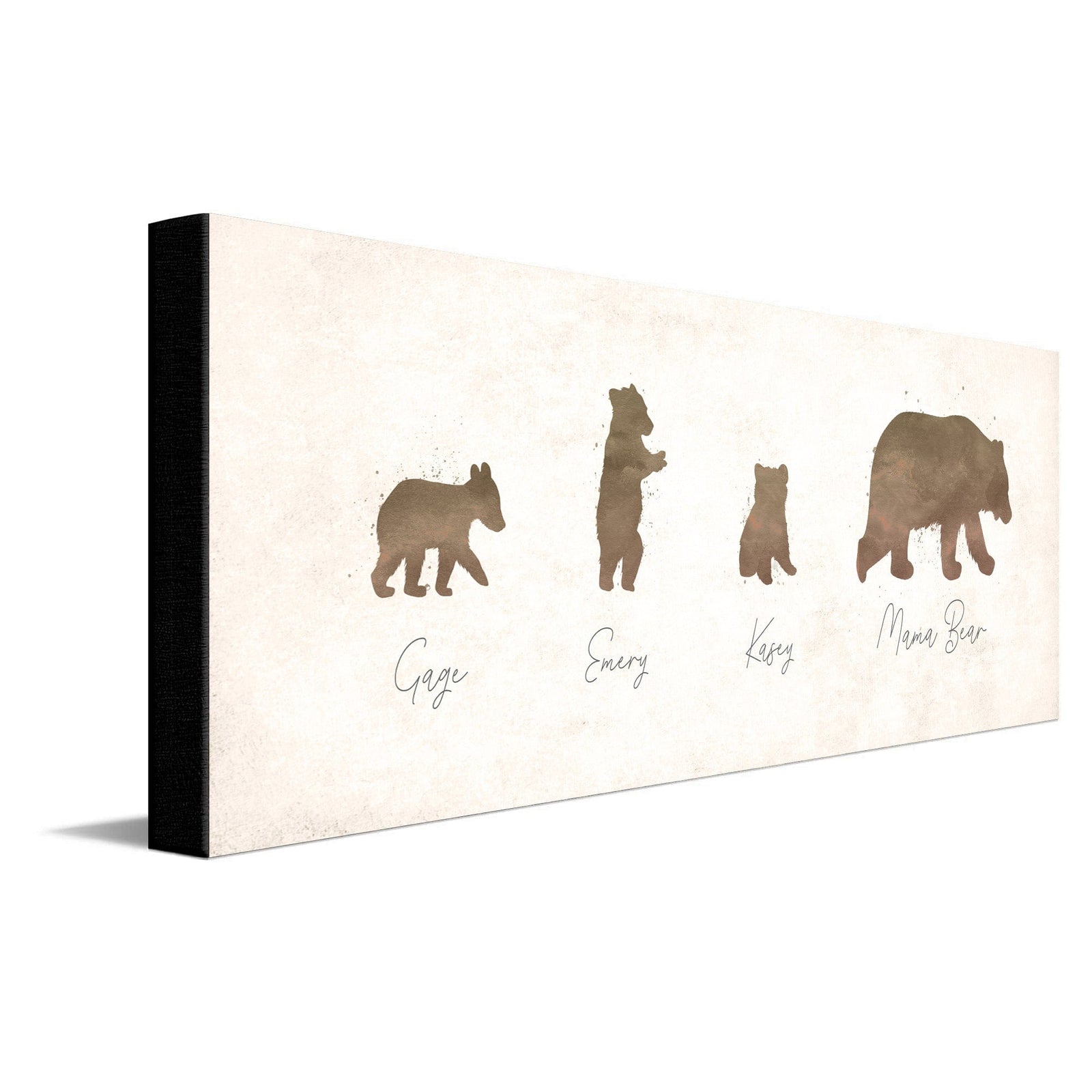 Personal-Prints art 6"x18" Stretched Canvas Mama Bear