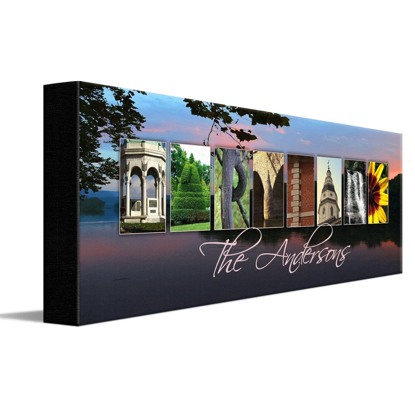 Personal-Prints art MARYLAND - State Name Art