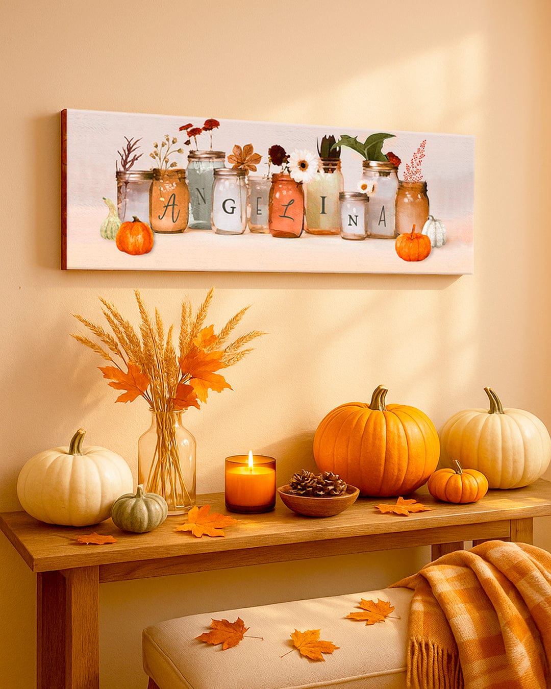 Personal-Prints art Mason Jars - Autumn Colors