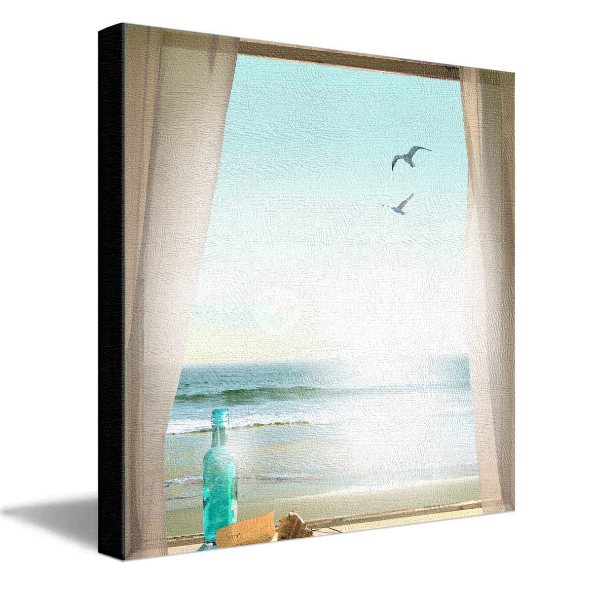 Personal-Prints art 16&quot;x16&quot; Stretched Canvas Message In A Bottle