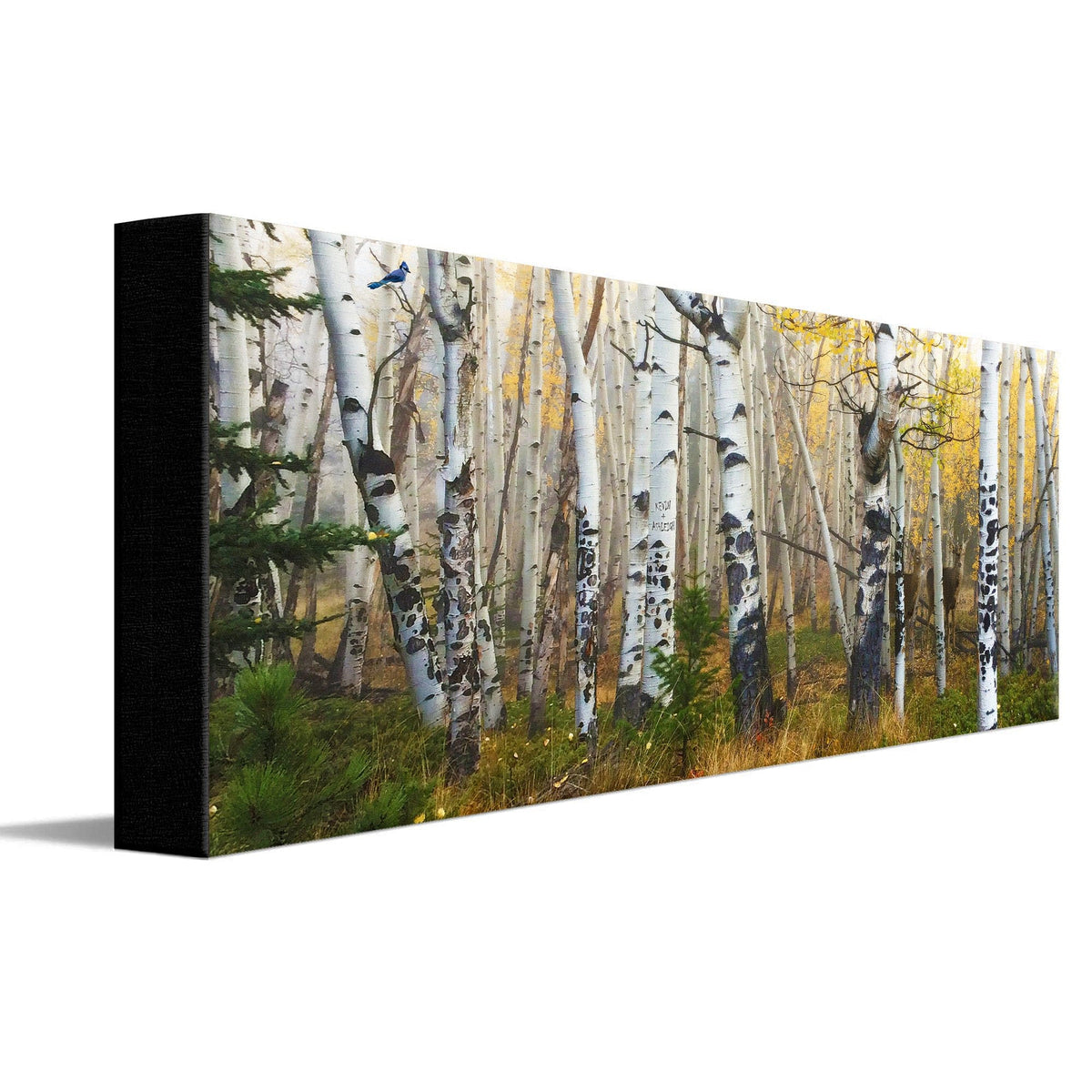 Personal-Prints art 6&quot;x18&quot; Stretched Canvas Misty Morning Whitetails