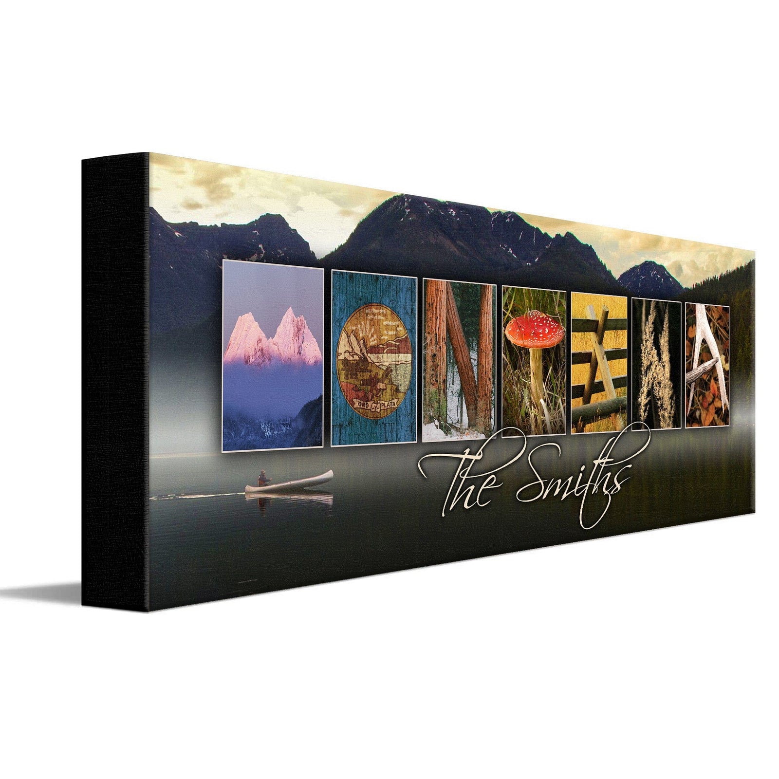 Personal-Prints art MONTANA - State Name Art