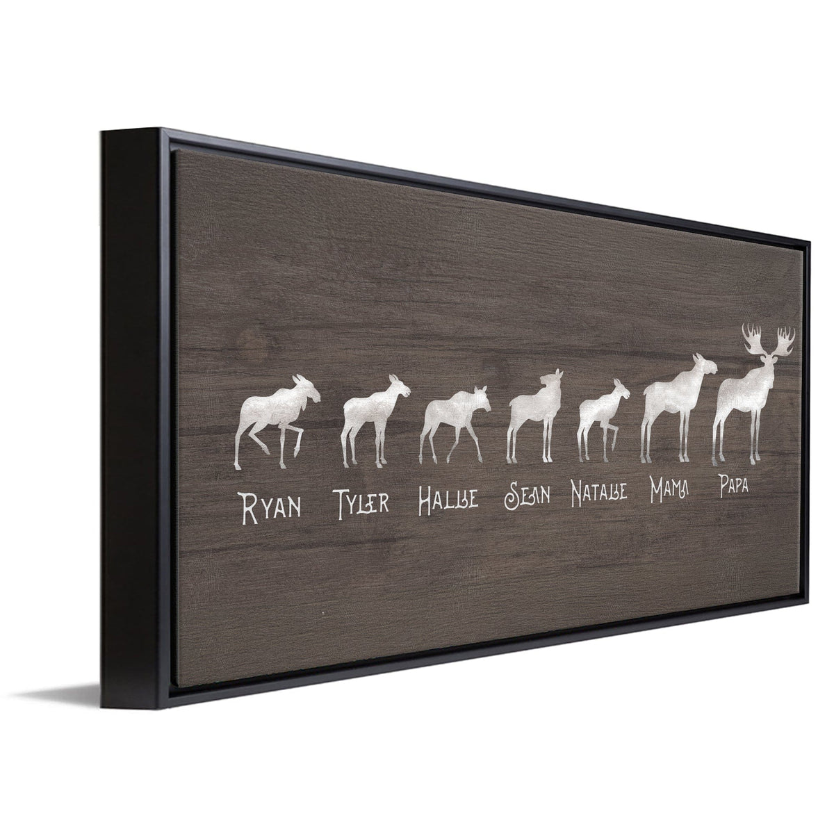 Personal-Prints art Moose Family Silhouettes