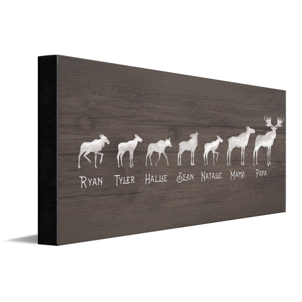 Personal-Prints art Moose Family Silhouettes