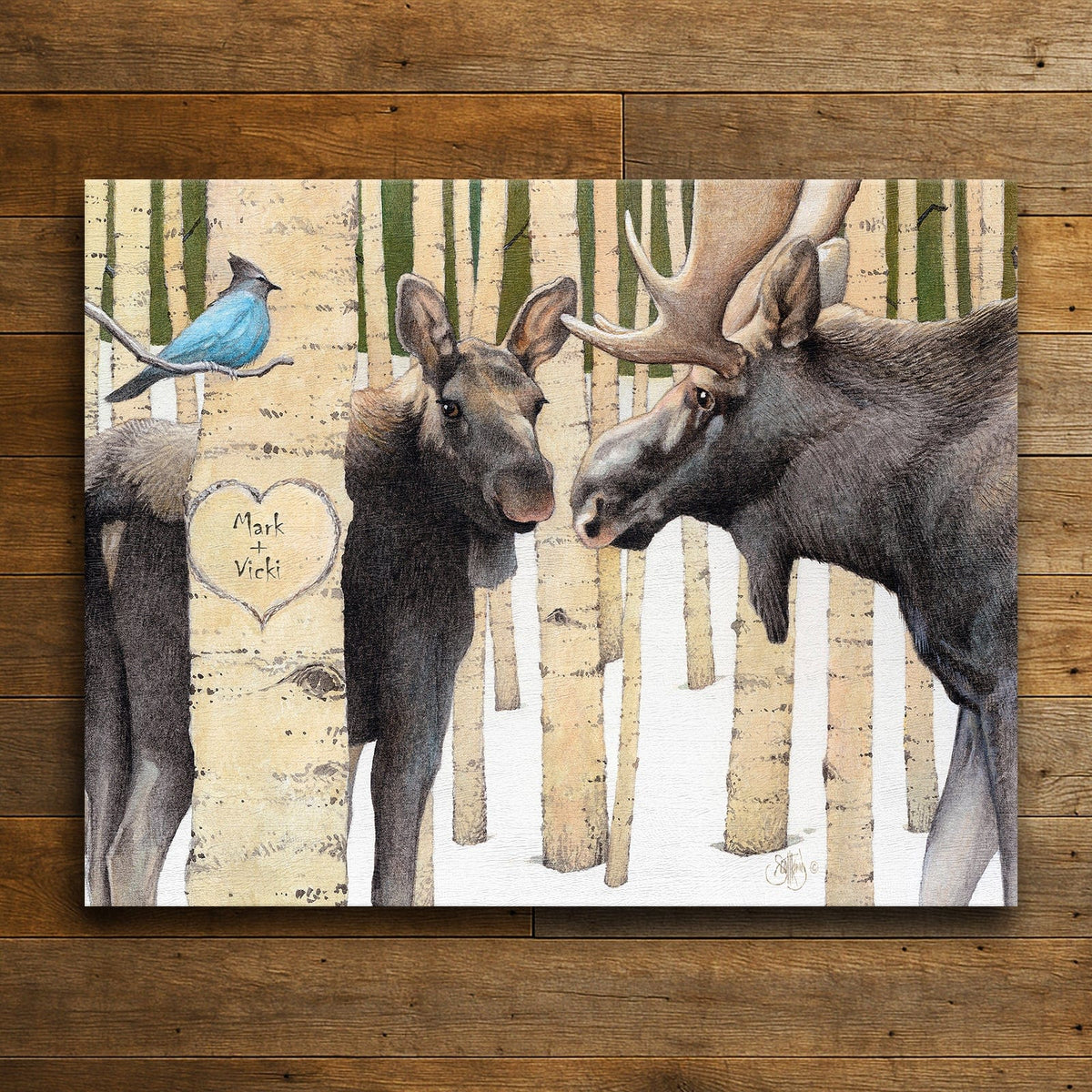 Personal-Prints art 16&quot;x20&quot; Stretched Canvas Moose Tracks