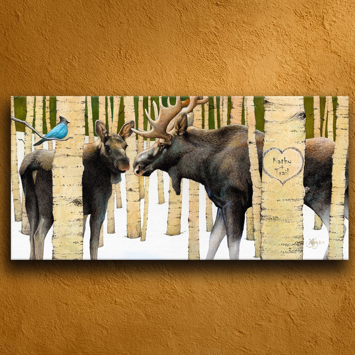 Personal-Prints art 16&quot;x32&quot; Stretched Canvas Moose Tracks