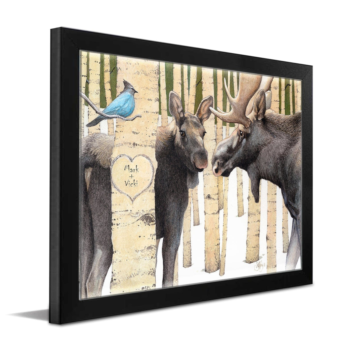 Personal-Prints art 11&quot;x14&quot; Framed Paper Print Moose Tracks