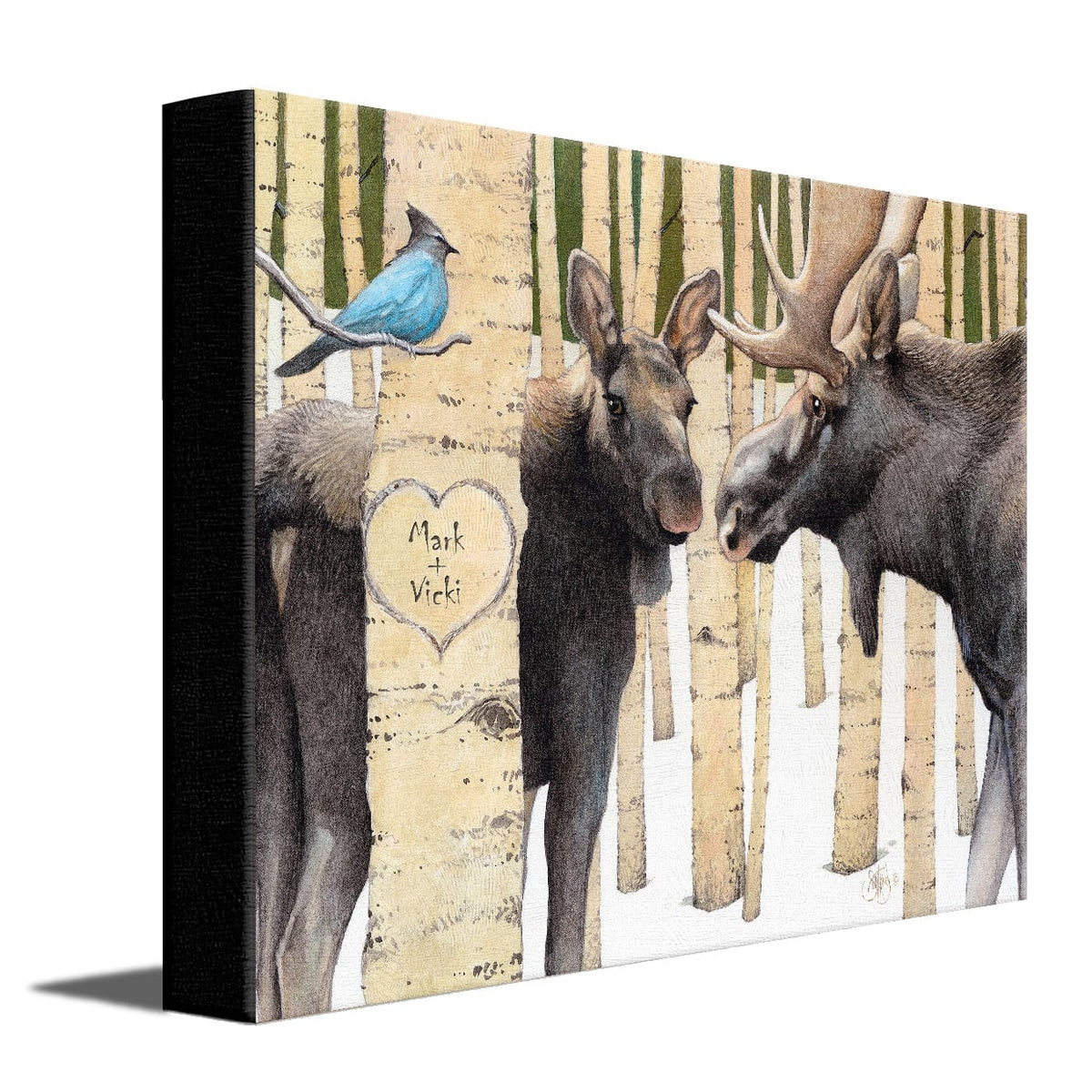 Personal-Prints art 11&quot;x14&quot; Stretched Canvas Moose Tracks