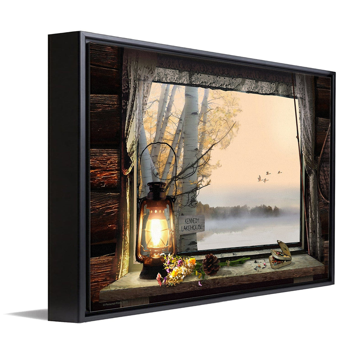 Personal-Prints art 12&quot;x16&quot; Float Framed Canvas Morning View