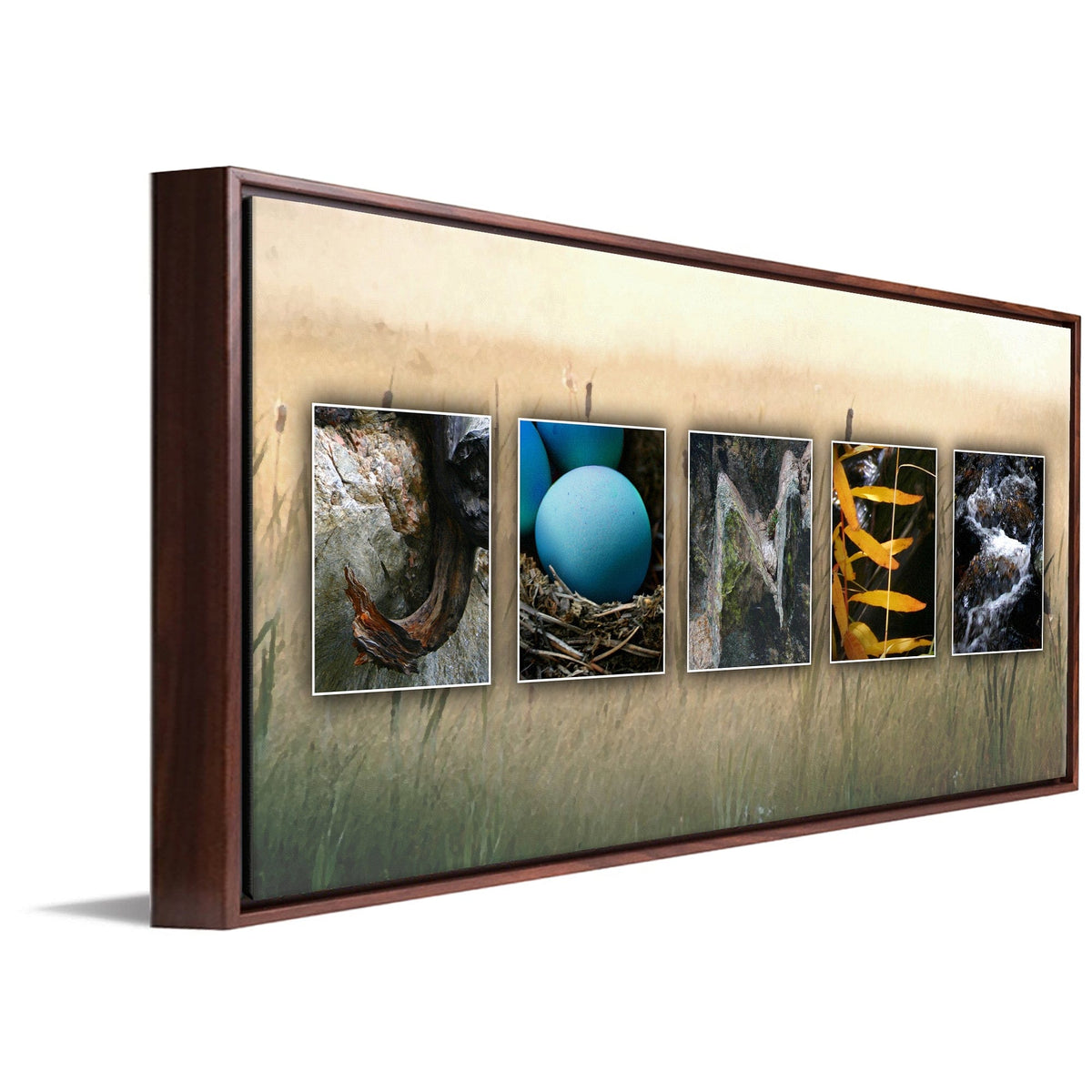 Personal-Prints art 16&quot;x32&quot; Float Framed Canvas Nature Wilderness Name Art