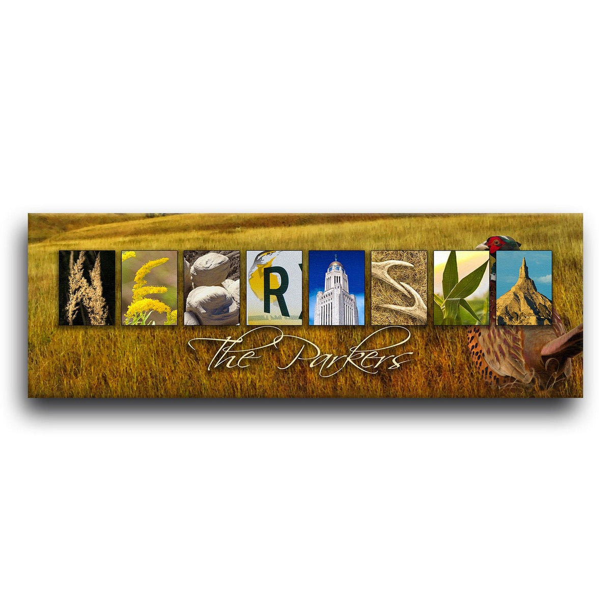 Personal-Prints art NEBRASKA - State Name Art