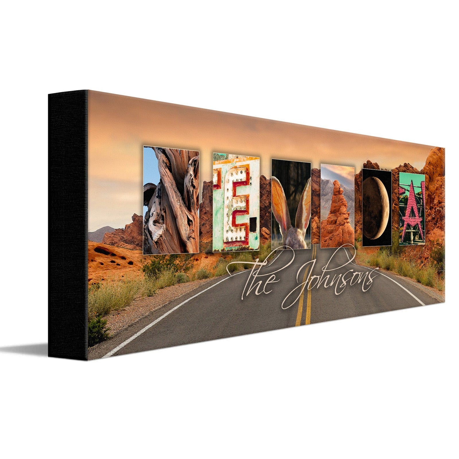Personal-Prints art NEVADA - State Name Art