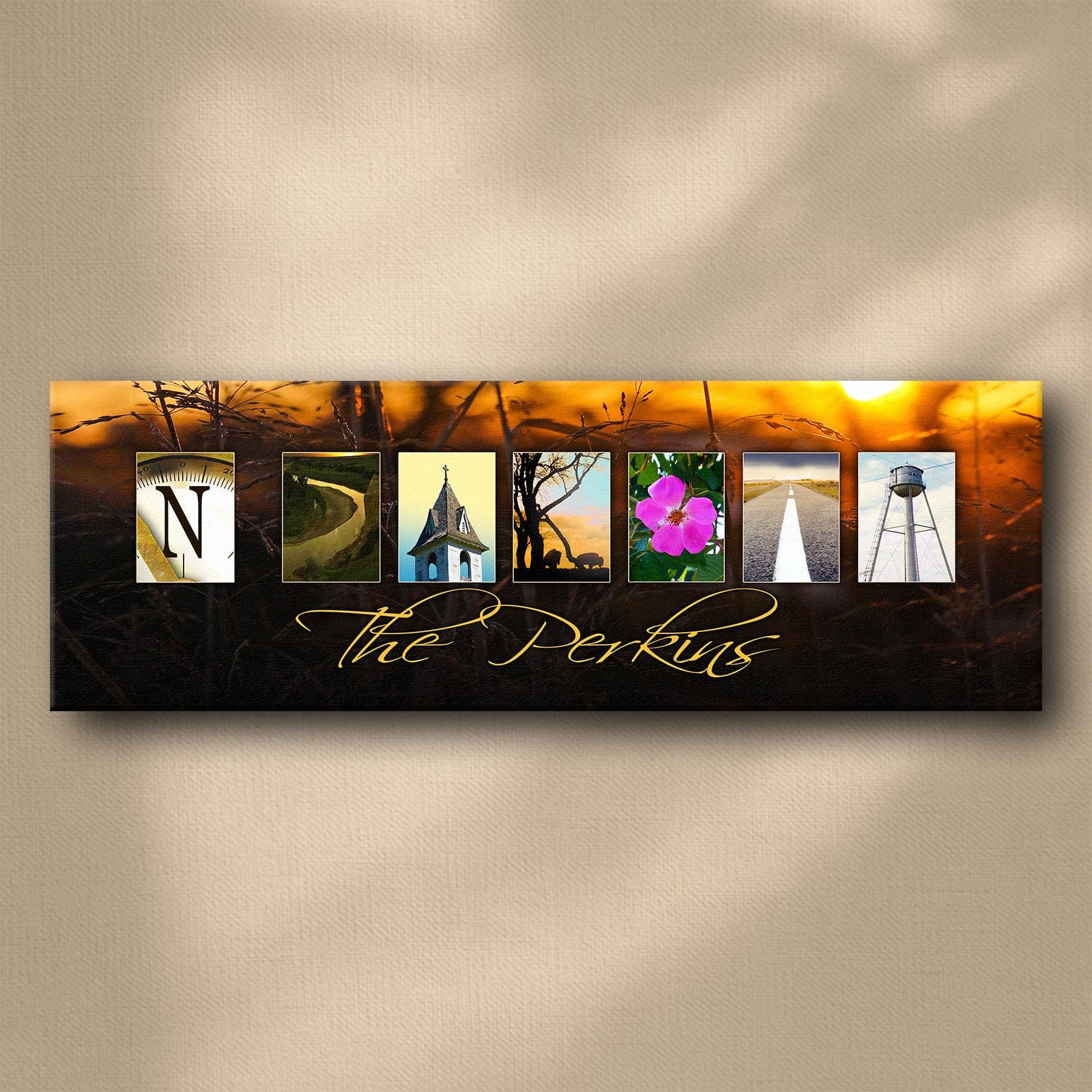 Personal-Prints art NORTH DAKOTA - State Name Art
