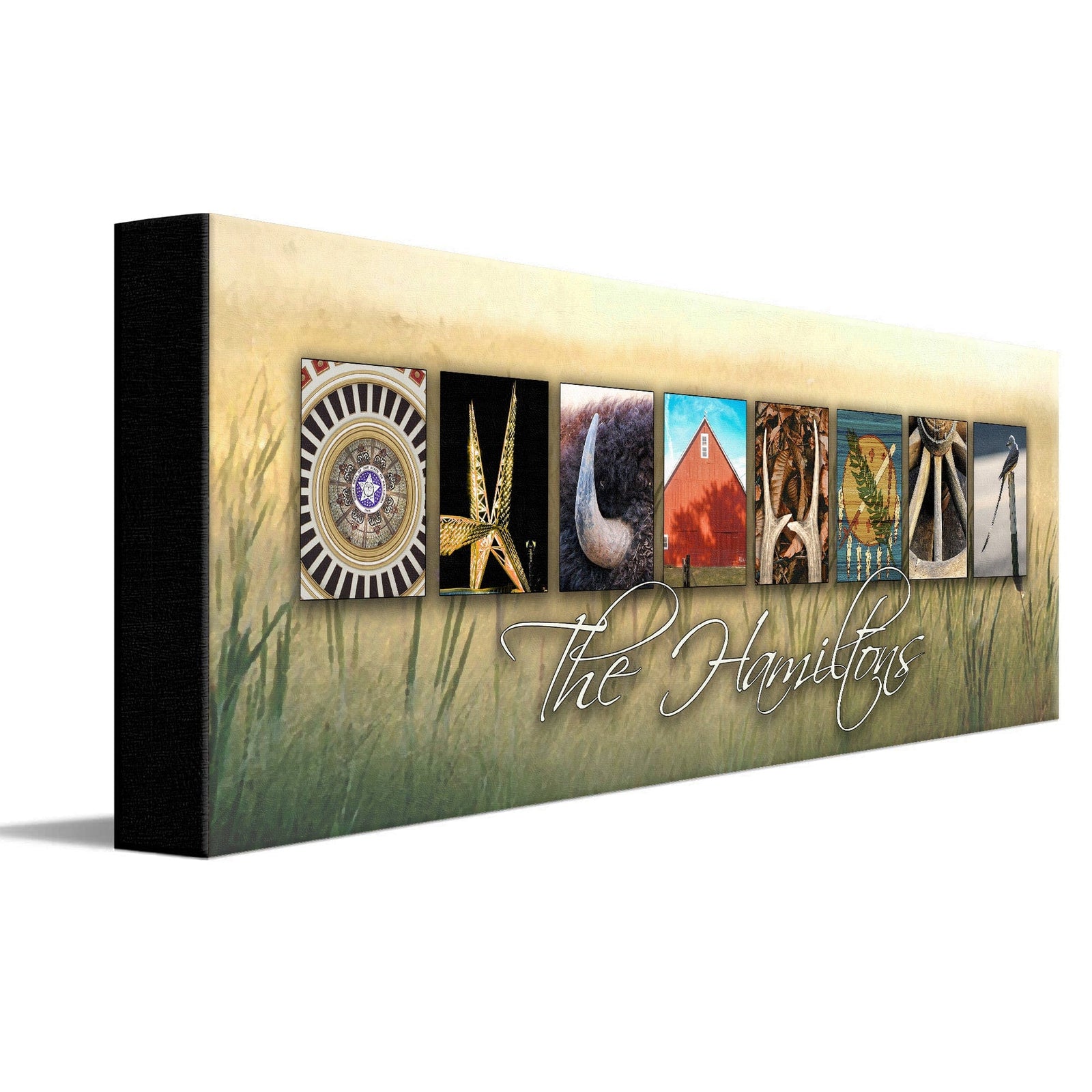 Personal-Prints art OKLAHOMA - State Name Art