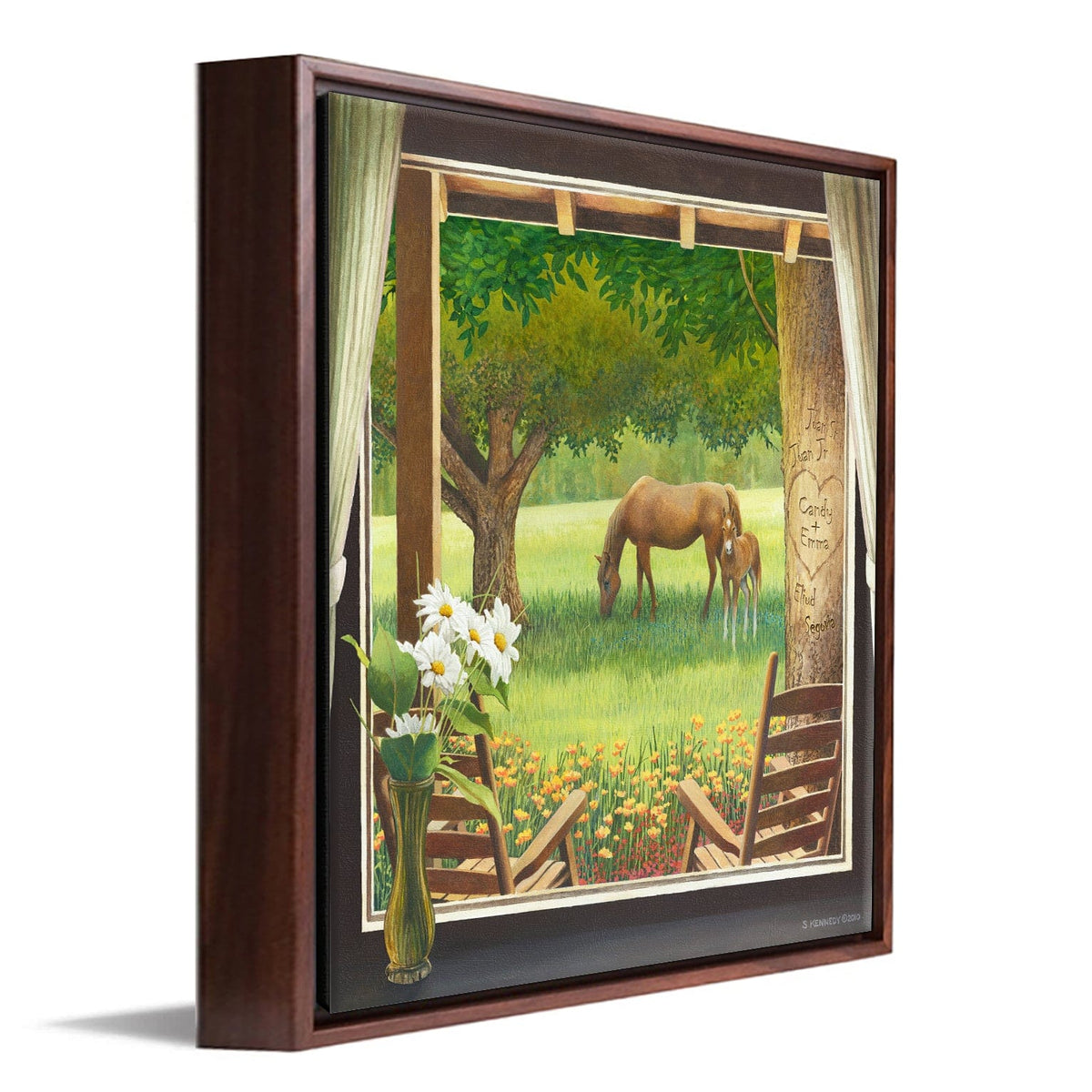 Personal-Prints art 14&quot;x14&quot; Float Framed Canvas Our Country Getaway