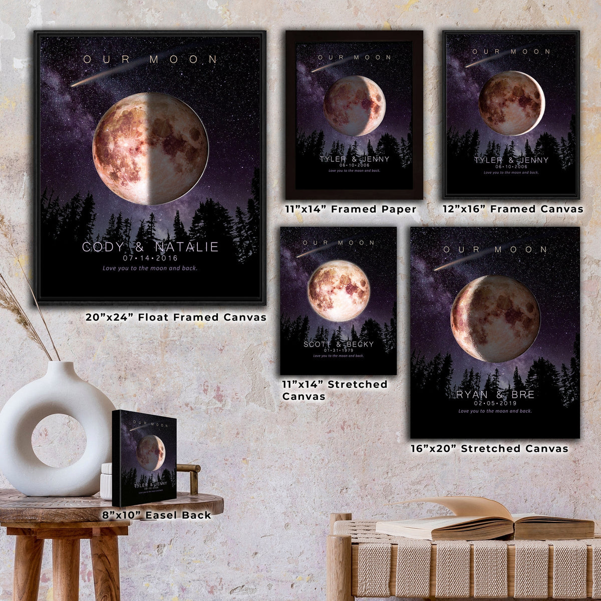 Personal-Prints art Our Moon - Personalized Gift