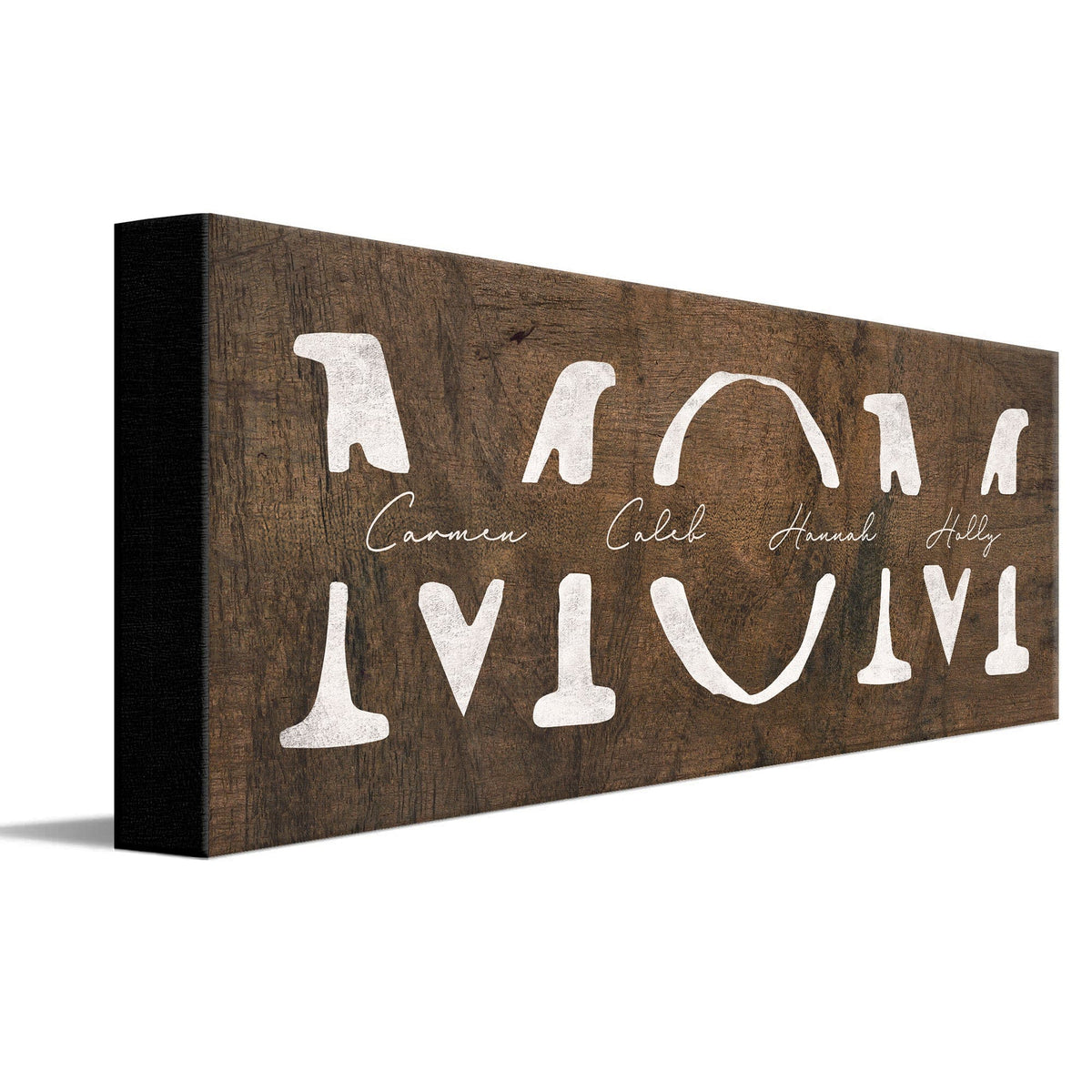 Personal-Prints art 6&quot;x18&quot; Stretched Canvas Personalized Rustic Mom Sign