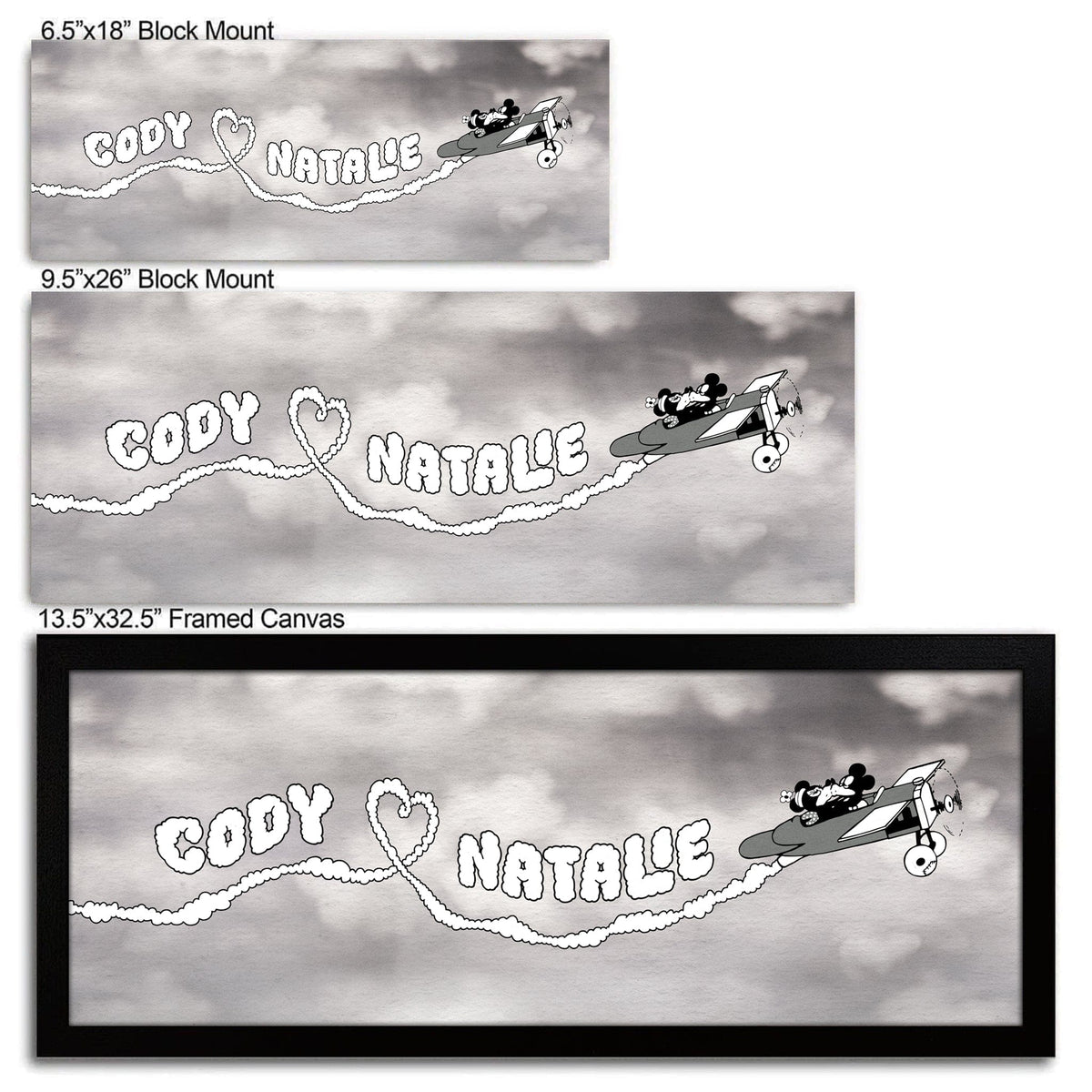 Personal-Prints art Plane Crazy Personalized Mickey Mouse Art