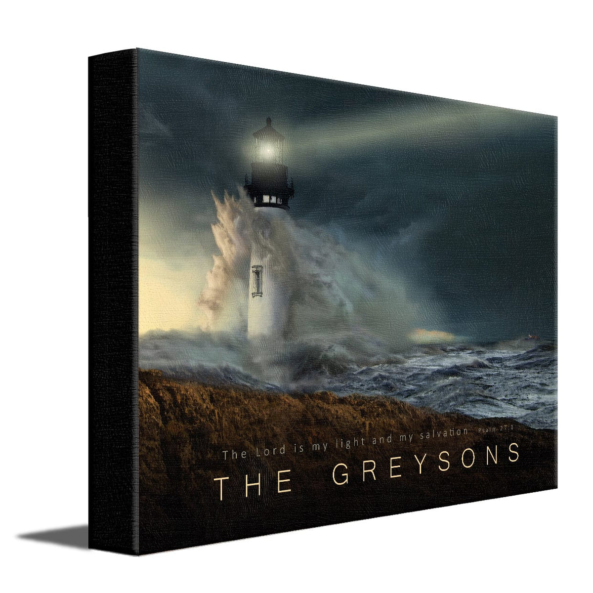 Personal-Prints art Psalm 27:1 Lighthouse